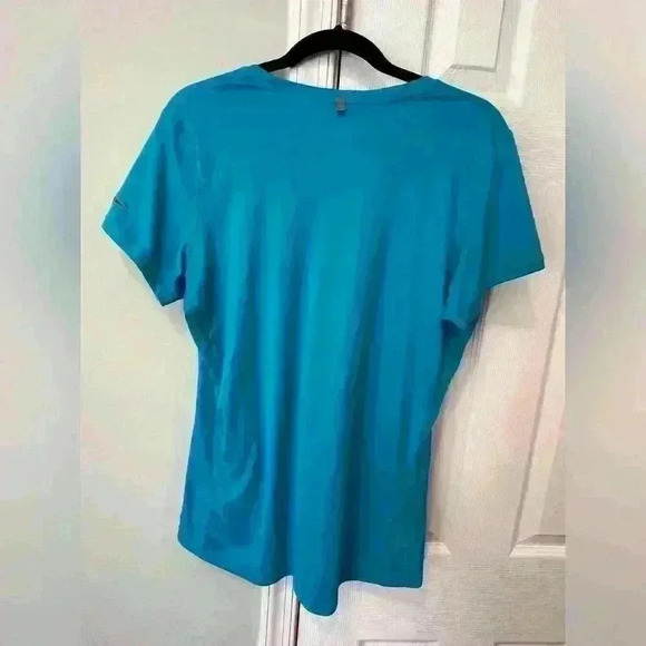 Nike Dri Fit Running Women’s XL Blue Short Sleeve Shirt - Picture 3 of 3
